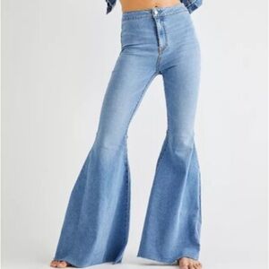 We The Free Light Blue Wide Leg Jeans